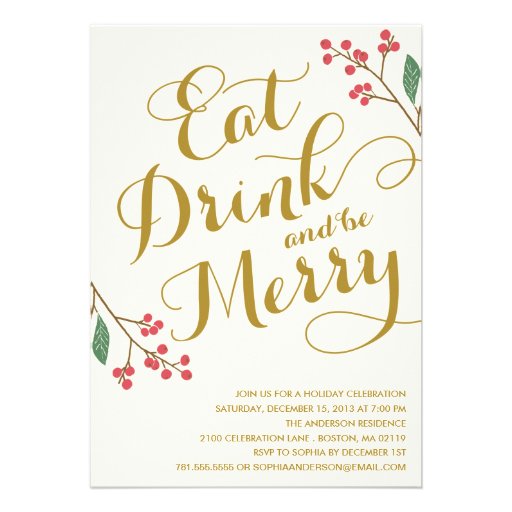 BE MERRY BERRIES | HOLIDAY PARTY INVITATION