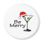 Be Merry Christmas Martini Magnets