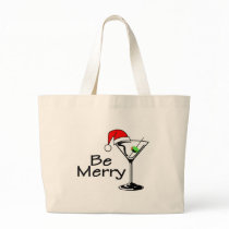 Be Merry Martini Canvas Bags
