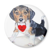Be Mine Bagel the Beagle Magnet by mozache Be Mine Bagel the Beagle Magnet