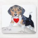 Be Mine Bagel the Beagle Mousepad