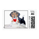 Be Mine Bagel the Beagle Postage Stamp