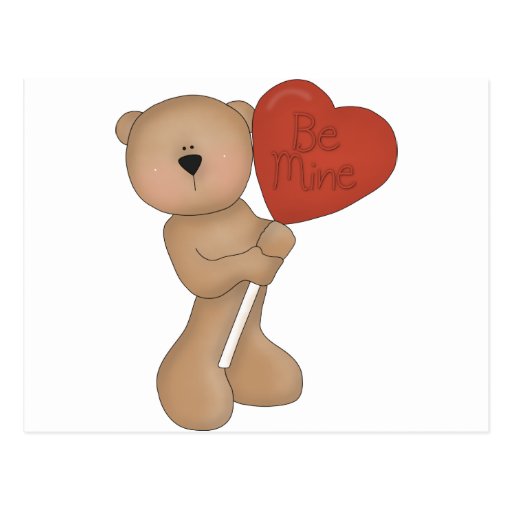 Be Mine Bear Post Cards