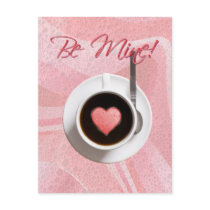 BE MINE COFFE HEART by SHARON SHARPE postcards by sharonsharpe BE MINE COFFE HEART by SHARON SHARPE postcards