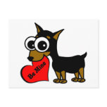 Be Mine Cute Miniature Pinscher Postcards