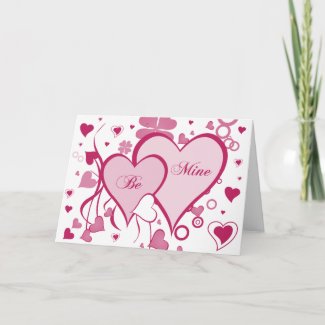 Be Mine Darling Hearts Valentine's Day Card card
