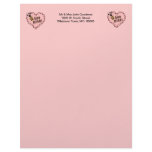 Be Mine Heart Letterhead Design