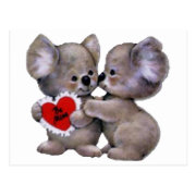 Be Mine Koalas Post Cards