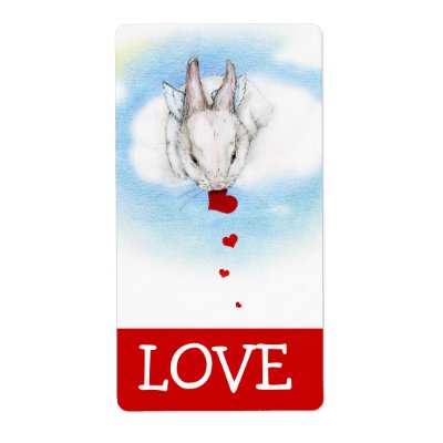 BE MINE PERSONALIZED SHIPPING LABEL by The_Bunny_Stop