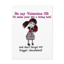 Be Mine Or Else Postcard