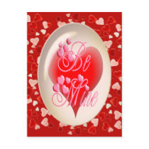 BE MINE OVAL HEARTS by SHARON SHARPE postcards by sharonsharpe BE MINE OVAL HEARTS by SHARON SHARPE postcards