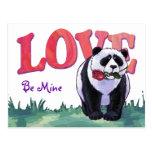 Be Mine Panda Bear Love Postcard