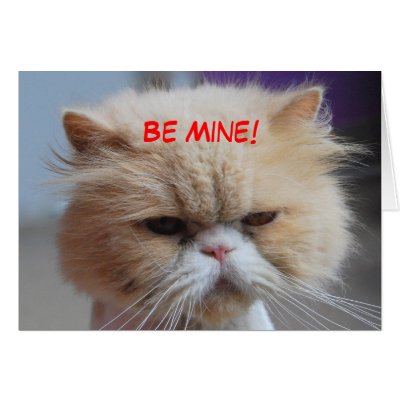 Be Mine Persian Cat Greeting Cards by Fuzzyball