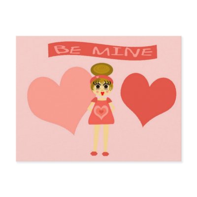 Be Mine Postcard by Derora