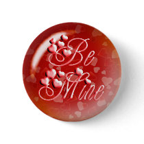 BE MINE RED HEARTS by SHARON SHARPE buttons