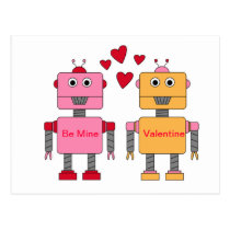 Be Mine Robots postcards