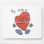 Be Mine Scribbles Heart Mouse Mats