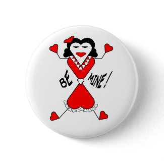 Be Mine Valentine Button button