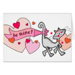 Be Mine Valentine Kitty Cat Greeting Cards