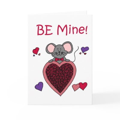 Be mine valentine mouse card by littlemunchkins