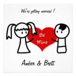 'Be mine' wedding invitation card