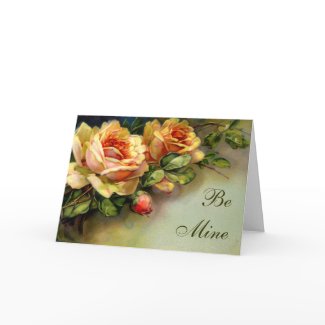 Be Mine Yellow Roses card