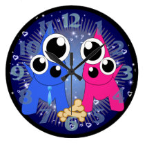 Be My Beau Dog Large Clock wall clocks