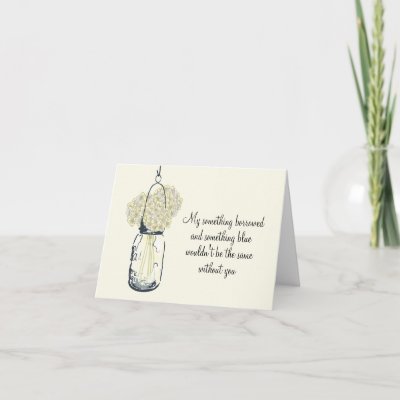 Be My Bridesmad - Mason Jar Hydrangea Flowers Cards