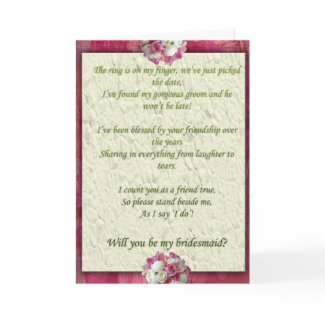 Be my Bridesmaid card