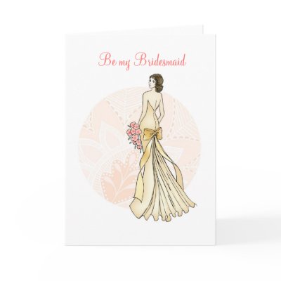 Be my Bridesmaid Greeting Cards by tietheknot