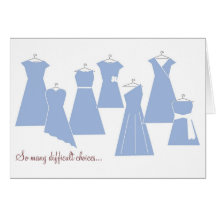 Be My Bridesmaid Card (Blue Dresses)