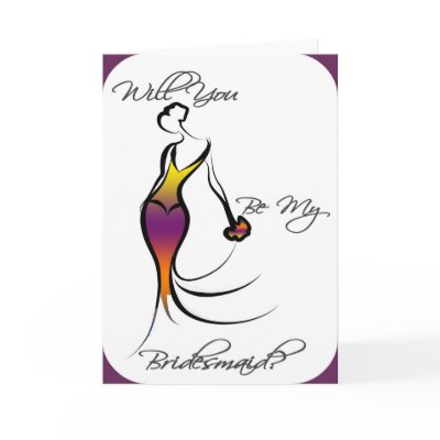 Be My Bridesmaid Card - Gorgeous Retro!