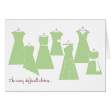 Be My Bridesmaid Card (Green Dresses)