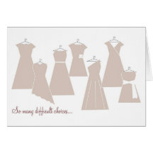 Be my Bridesmaid Card (Latte Dresses)