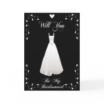 Be My Bridesmaid Invitation for Bridal Attendants Cards