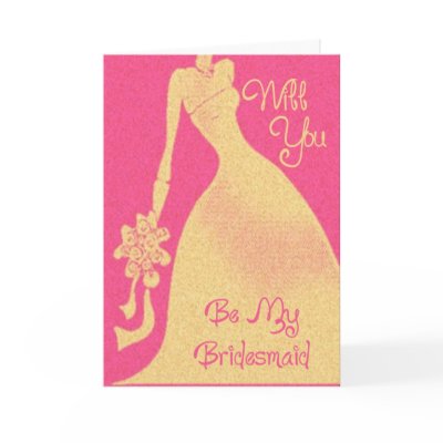 Be My Bridesmaid Invitation for Bridal Attendants Card