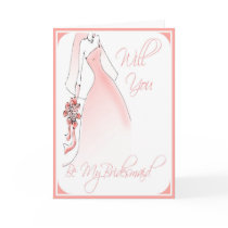 Be My Bridesmaid Invitation for Bridal Attendants Cards