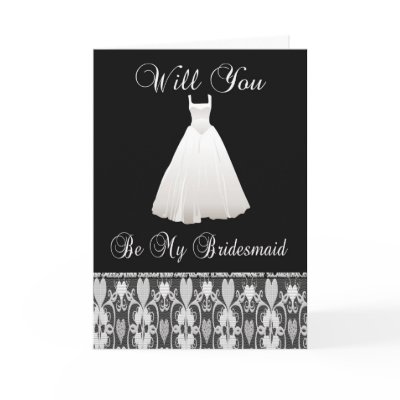 Be My Bridesmaid Invitation With Lace Cards by Be_My_Valentine