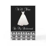 Be My Bridesmaid Invitation With Lace cards