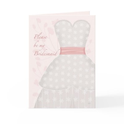 Be My Bridesmaid Lace Gown Coral Cards