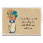 Be My Bridesmaid - Mason Jar & Wildflowers Card