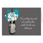 Be My Bridesmaid - Mason Jar & Wildflowers Greeting Cards