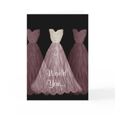 Be My Bridesmaid - PLUM Dresses Wedding Card
