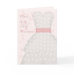 Be My Chief Bridesmaid Lace Gown Coral Card
