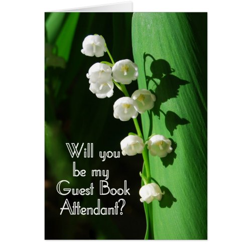 Be My Guest Book Attendant Lily of the Valley card