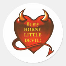 Be my horny little devil stickers