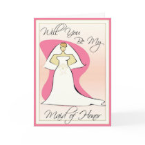 Be My Maid of Honor Wedding Invitation cards