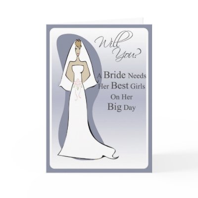 Be My Maid of Honor Wedding Invitation Notecard