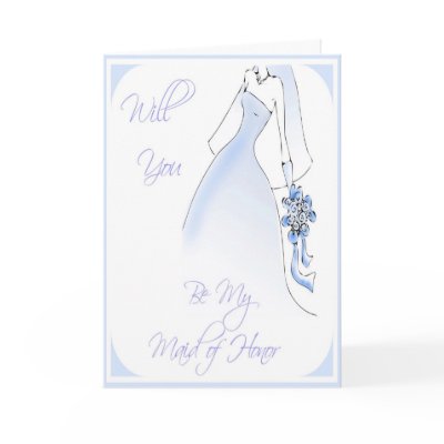Be My Maid of Honor Wedding Invitation Greeting Card