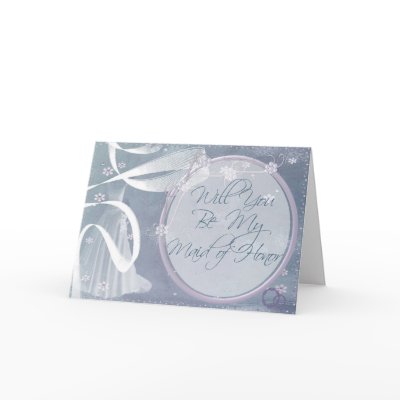 Be My Maid of Honor Wedding Invitation Cards